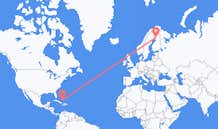 Flyreiser fra Crooked øy, Bahamas til Rovaniemi, Finland