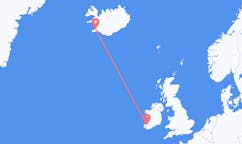 Vluchten van de stad Reykjavik naar de stad County Kerry