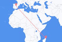 Vluchten van Sambava, Madagaskar naar Madrid, Spanje