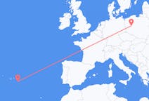 Flyreiser fra Ponta Delgada, Portugal til Poznań, Polen