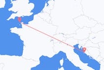 Voos de Alderney, Guernsey para Zadar, Croácia