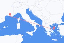 Flights from Marseille, France to Skyros, Greece