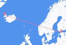 Vluchten van Ísafjörður naar Tallinn