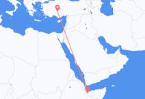 Flyg från Hargeisa, Somalia till Konya, Turkiet