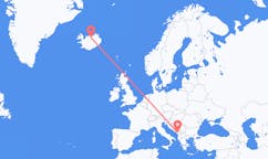 Flights from the city of Podgorica, Montenegro to the city of Akureyri, Iceland