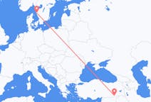 Loty z Göteborg, Szwecja do Mardina, Turcja