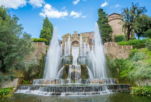 The Fountain of Neptune in Villa d'Este, Tivoli, Lazio, central Italy.