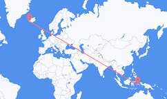 Flyreiser fra byen Ambon, Maluku, Indonesia til byen Reykjavik, Island