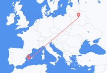 Loty z Mińsk, Białoruś z Ibiza, Hiszpania