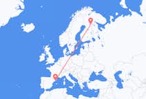 Vols de Kuusamo, Finlande pour Barcelone, Espagne