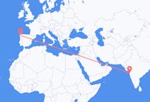 从孟买飞往圣地亚哥 － 德孔波斯特拉的航班