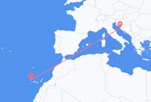 Flights from Zadar, Croatia to Santa Cruz de La Palma, Spain
