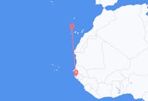セネガルのジガンショールから、スペインのラ・パルマ島までのフライト