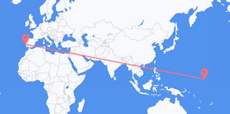 Flyrejser fra Marshalløerne til Portugal