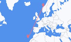 Vols depuis la ville de Molde vers la ville de Santa Cruz de La Palma