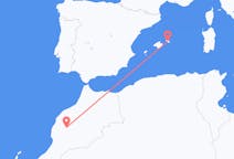 出发地 摩洛哥出发地 马拉喀什目的地 西班牙Mahon的航班