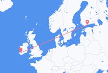 Vols de Comté de Kerry, Irlande à Helsinki, Finlande