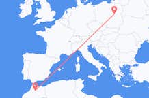 Flyg från Fes, Marocko till Warszawa, Polen