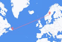 Flyreiser fra St. John s, Canada til Östersund, Sverige