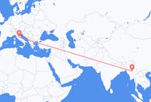 Flyrejser fra Mandalay, Myanmar (Burma) til Perugia, Italien