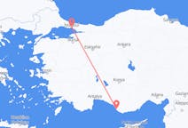 Lennot Gazipaşasta Istanbuliin