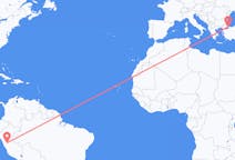 Flyreiser fra Huanuco, Peru til Istanbul, Tyrkia