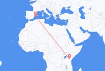 Flyg från Mount Kilimanjaro, Tanzania till Ibiza, Spanien