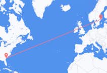 来自美国出发地 希尔顿黑德岛目的地 瑞典斯德哥尔摩的航班