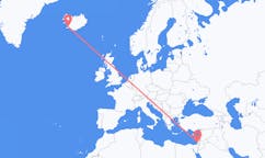 航班从以色列特拉维夫市到雷克雅维克市，冰岛塞尔