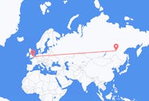 Flights from Neryungri, Russia to London, the United Kingdom