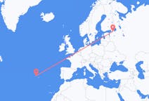 Flights from Saint Petersburg, Russia to Terceira Island, Portugal
