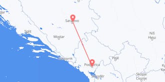 เที่ยวบิน จากบอสเนียและเฮอร์เซโกวีนา ไปยัง มอนเตเนโกร