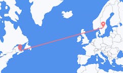 Flyreiser fra Charlottetown, Canada til Örebro, Sverige