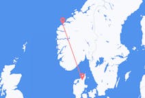 Flyg från Ålesund, Norge till Ålborg, Danmark