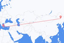 Flyrejser fra Daqing, Kina til Iraklio, Grækenland