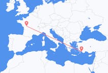 Flüge von Poitiers, Frankreich nach Dalaman, die Türkei