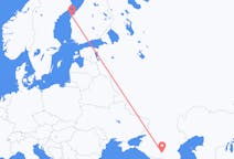 Flyreiser fra Mineralnye Vody, Russland til Vasa, Finland