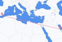 Flyreiser fra Dammam, til Almeria