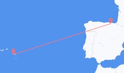 Voli da Bilbao, Spagna a Ponta Delgada, Portogallo