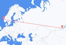 Fly fra Irkutsk til Bergen