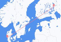 Fly fra Joensuu til Esbjerg
