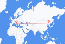 Flyreiser fra Changchun, Kina til Pescara, Italia