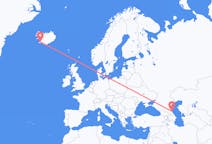 Flyrejser fra Makhatjkala, Rusland til Reykjavík, Island