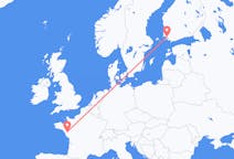 出发地 芬兰出发地 图尔库目的地 法国南特的航班