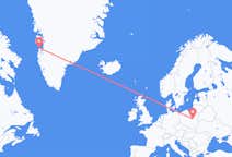 Flyg från Aasiaat, Grönland till Warszawa, Polen