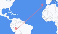 Flyreiser fra Puerto Maldonado, Peru til Porto Santo, Portugal