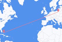 Flyrejser fra Nassau, Bahamas til Szymany, Szczytno Amt, Polen