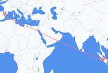Flyrejser fra Bengkulu, Indonesien til Valencia, Spanien