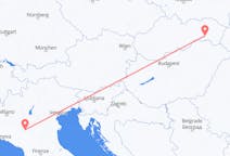 Flyreiser fra Parma, Italia til Košice, Slovakia