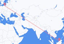Flyreiser fra Miri, Malaysia til Gdańsk, Polen